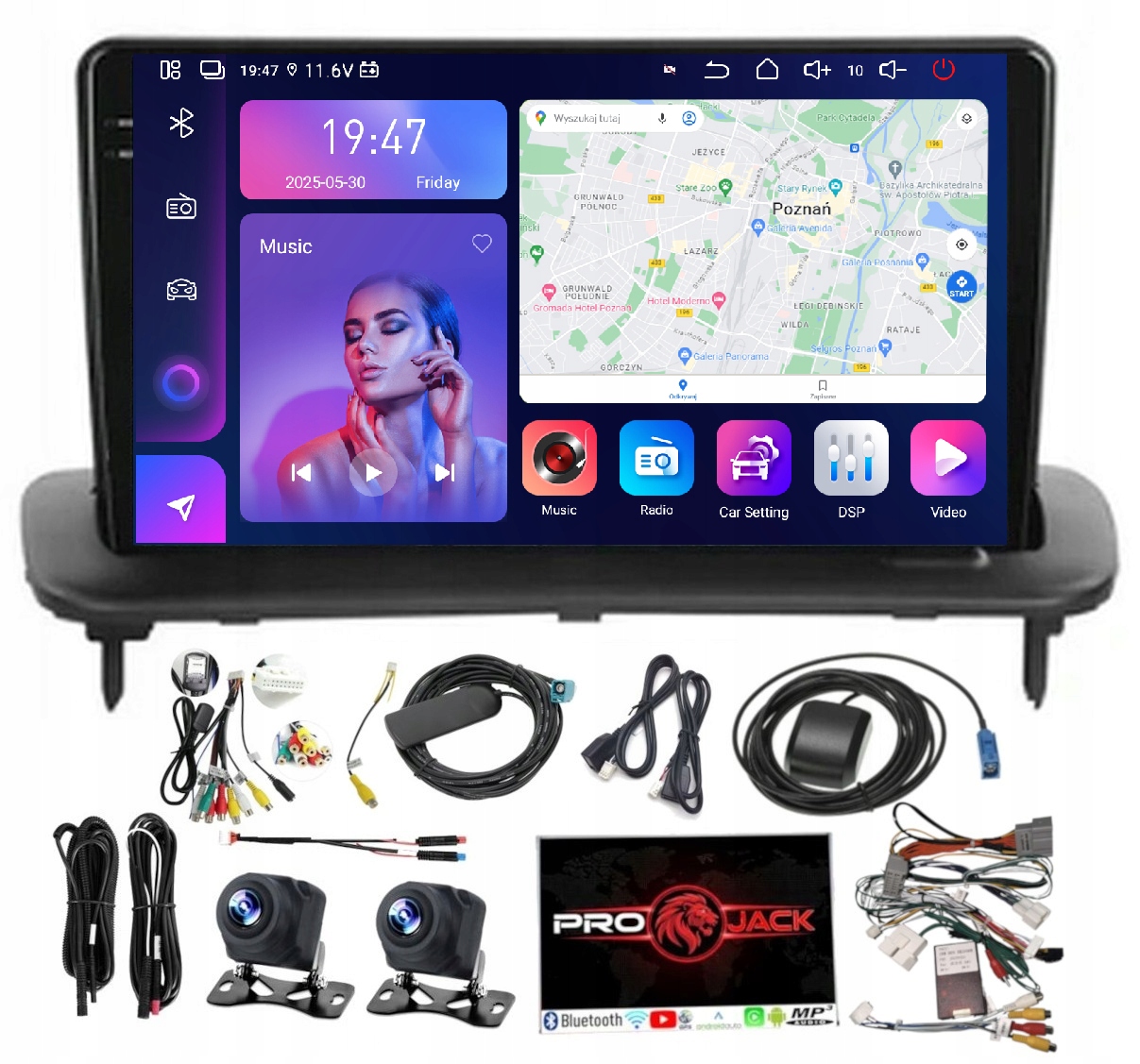Rádio Navigácia Volvo S40 C30 C70 V50 2004-2012 Carplay Android 8/256GB Sim
