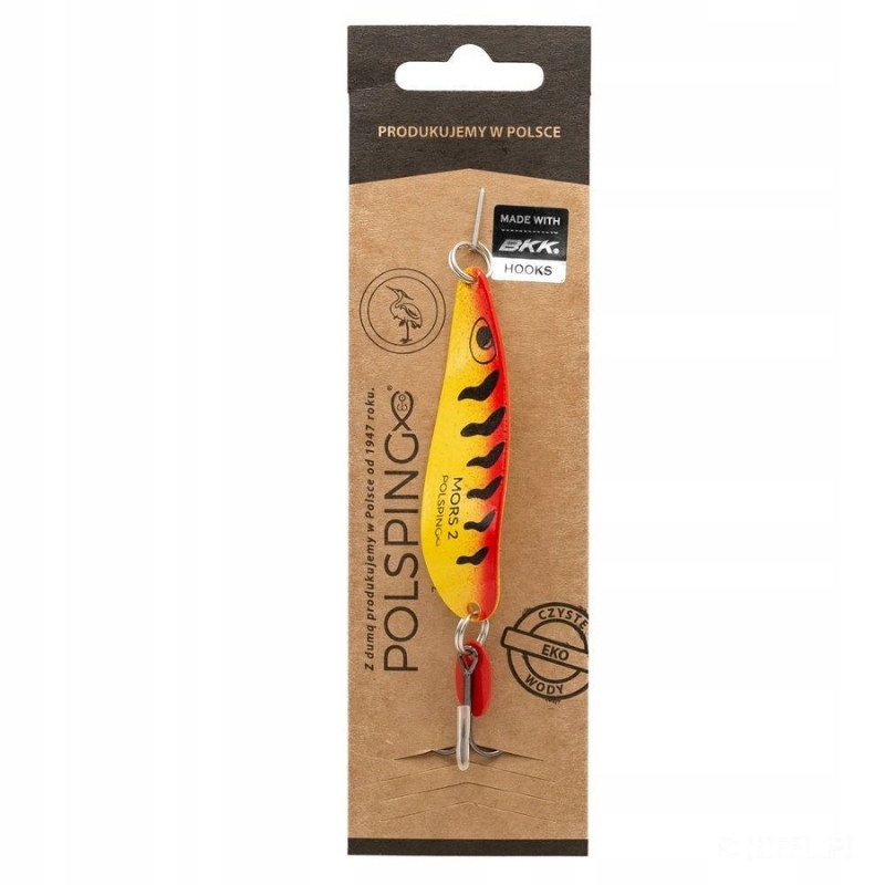 Polsping Błystka wahadłowa malowana Mors 14g rozm. 2 Yellow Tiger