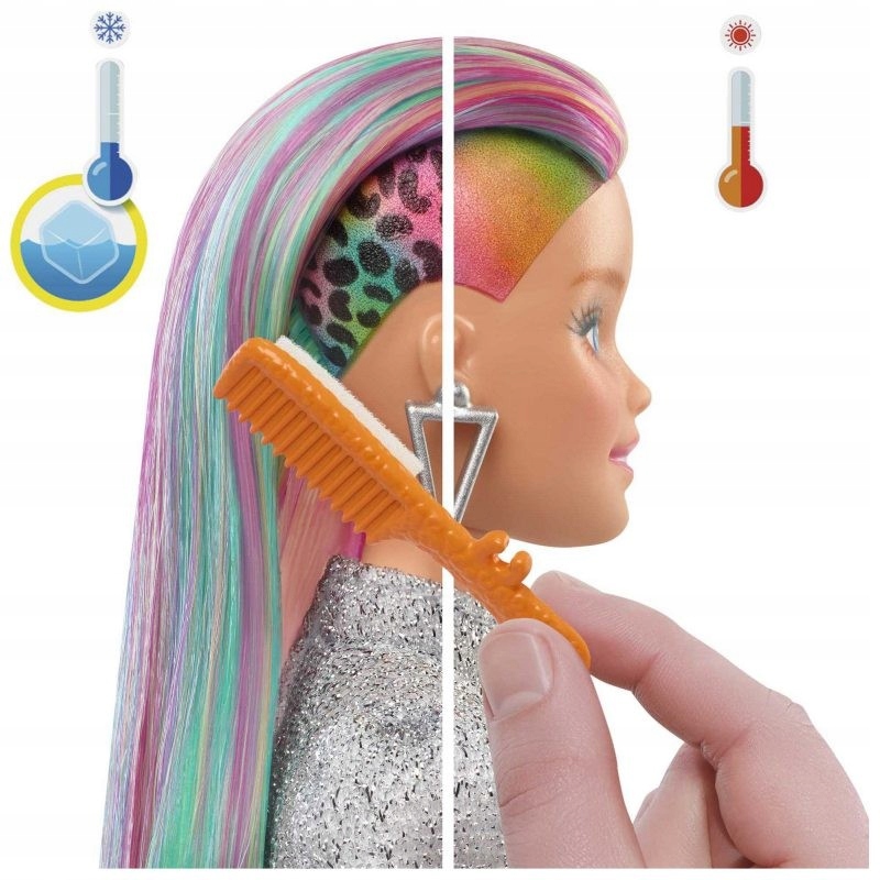 BARBIE GRN81 FRYZURA KOLOROWA PANTERKA MATTEL