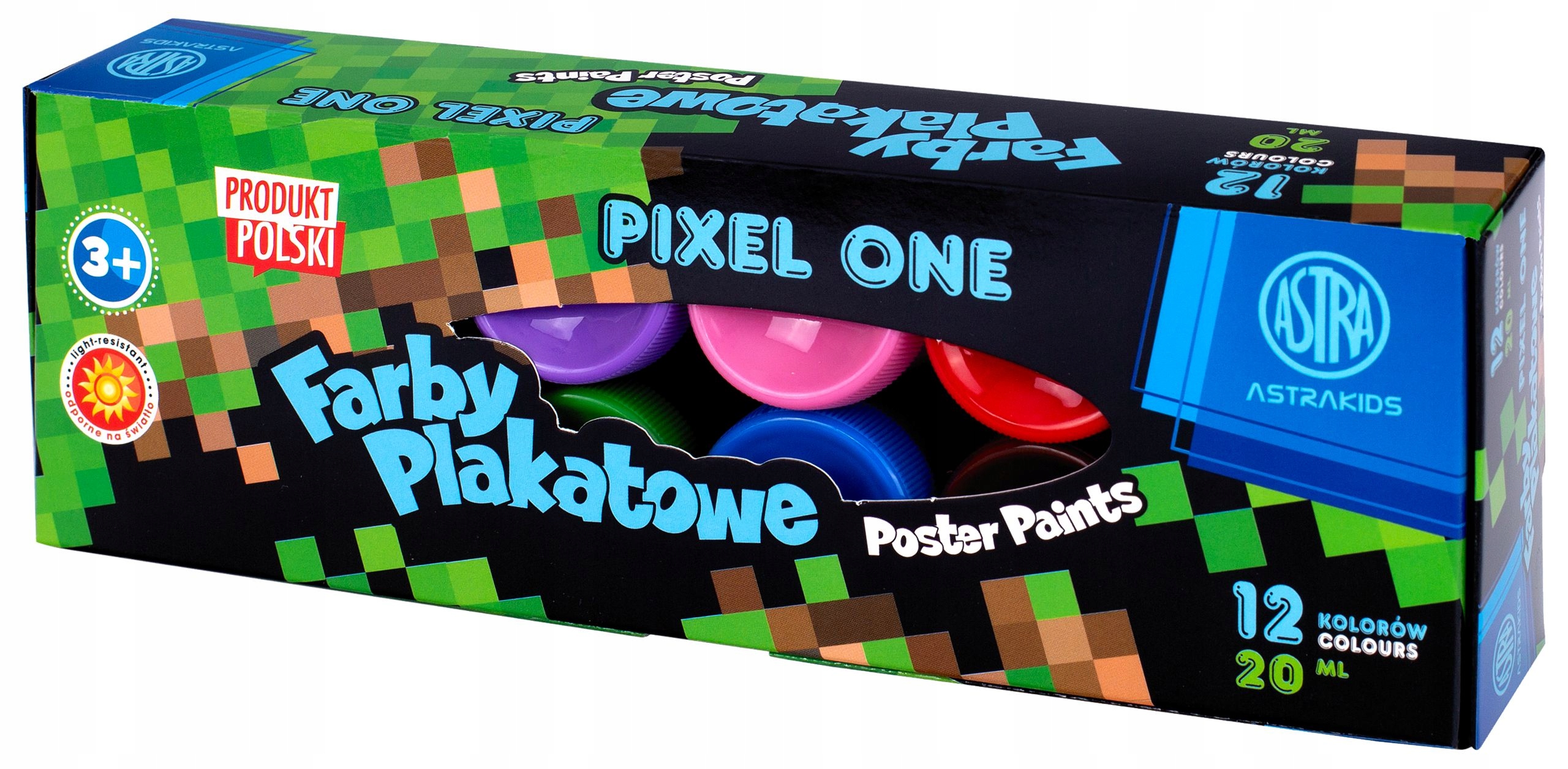 Farby plakatowe Pixel One 12 kolorów 20 ml
