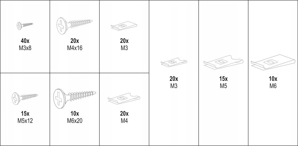 YATO КОМПЛЕКТ WKRETOW PODKLADEK DO КУЗОВА 170SZT фото 2