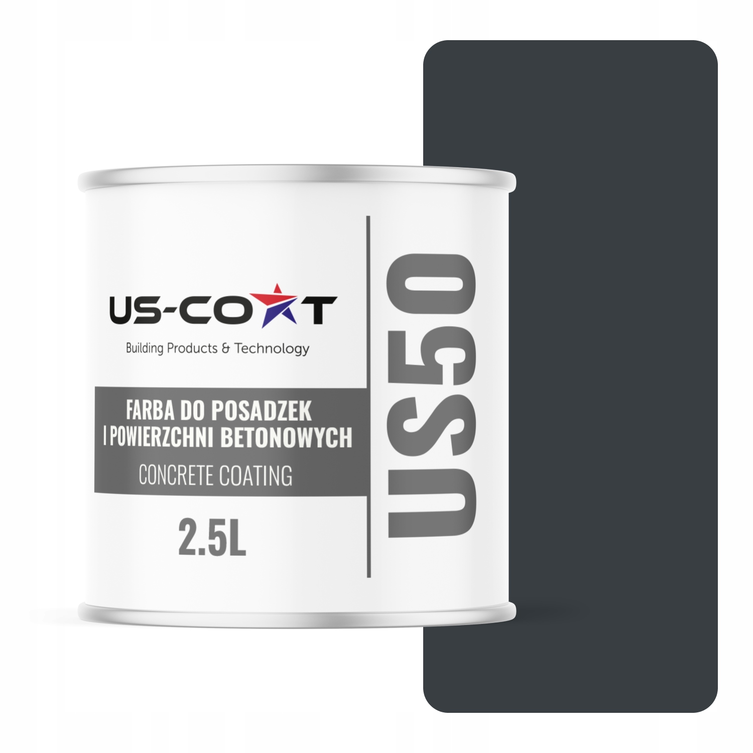 Farba na betón a garážové podlahy odolná voči chémii Antracit Ral7016 2,5L