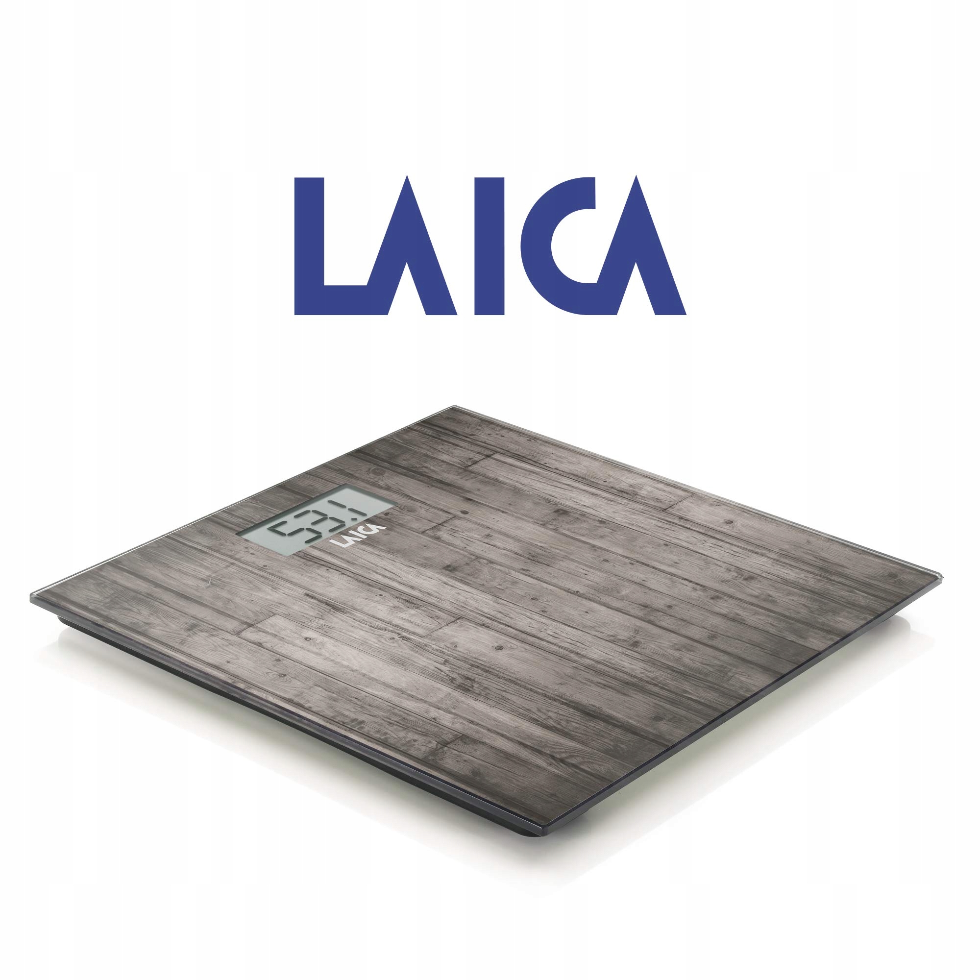 LAICA Elektroniczna Waga Osobista LCD Kwadratowa Drewniana 303x303 mm — miniatura 3