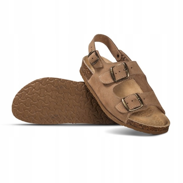 Klapki Medyczne Medibut 06A Beżowe Skórzane R. 37 Profilaktyczne