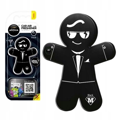 

Odświeżacz samochodowy Aroma Car Manny Black