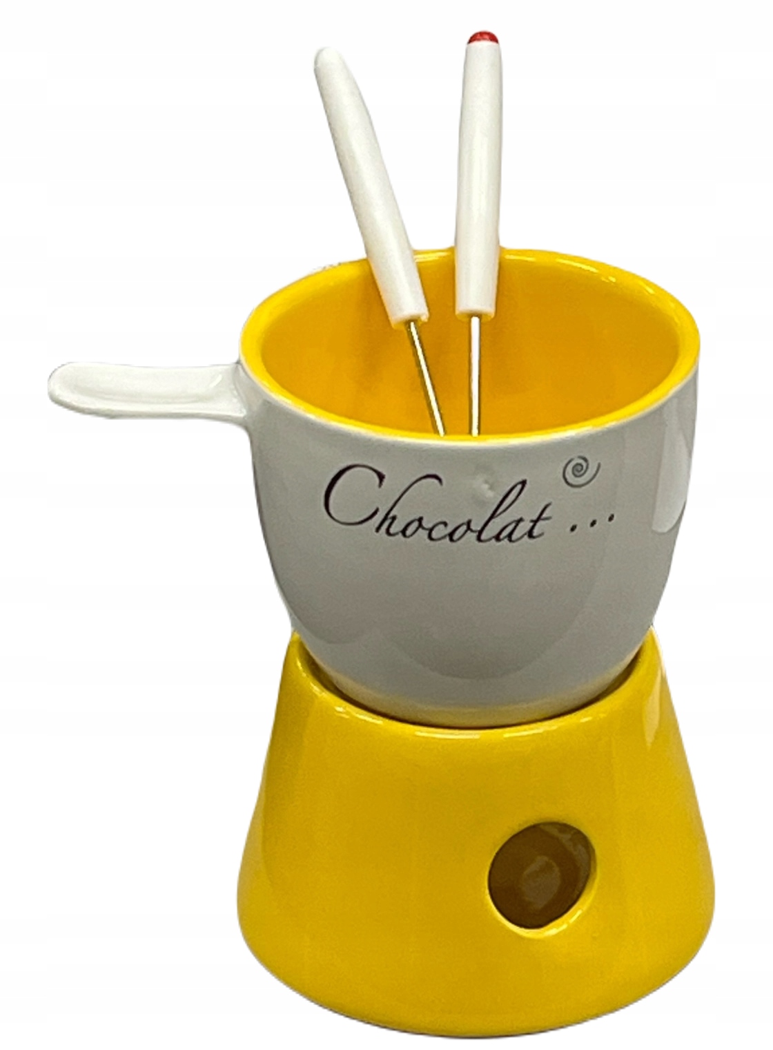 FOUNDE DO CZEKOLADY Z WIDELCZYKAMI TEALIGHT ZESTAW