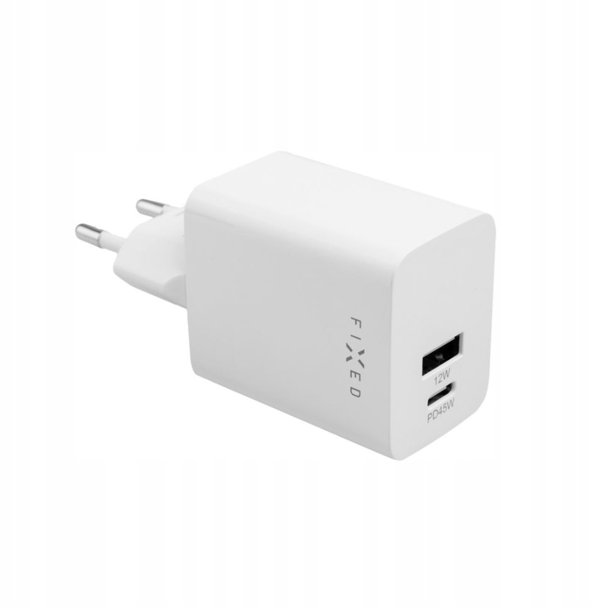 Stała mini ładowarka podróżna Usb-c/usb 45W FIXC45M-CU-WH