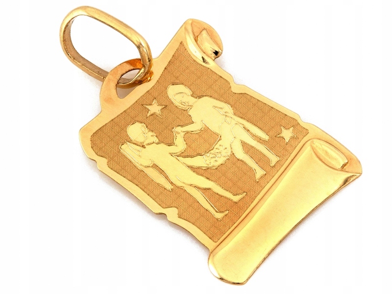 Zlatý přívěsek 585 Znak Zvěrokruhu Blíženci plech Papyrus 0.77g jako dárek