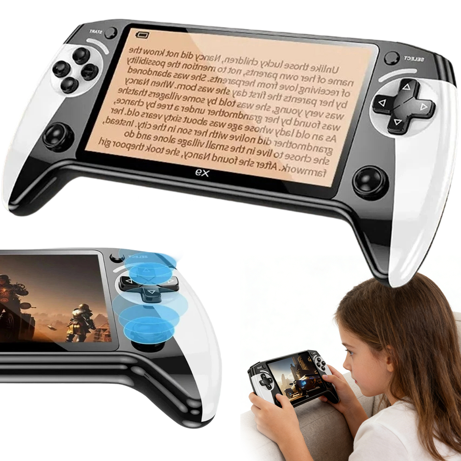 Konsola Do Giętej LCD 5.5" Z 6000+ Grami I Pamięcią 128GB X9