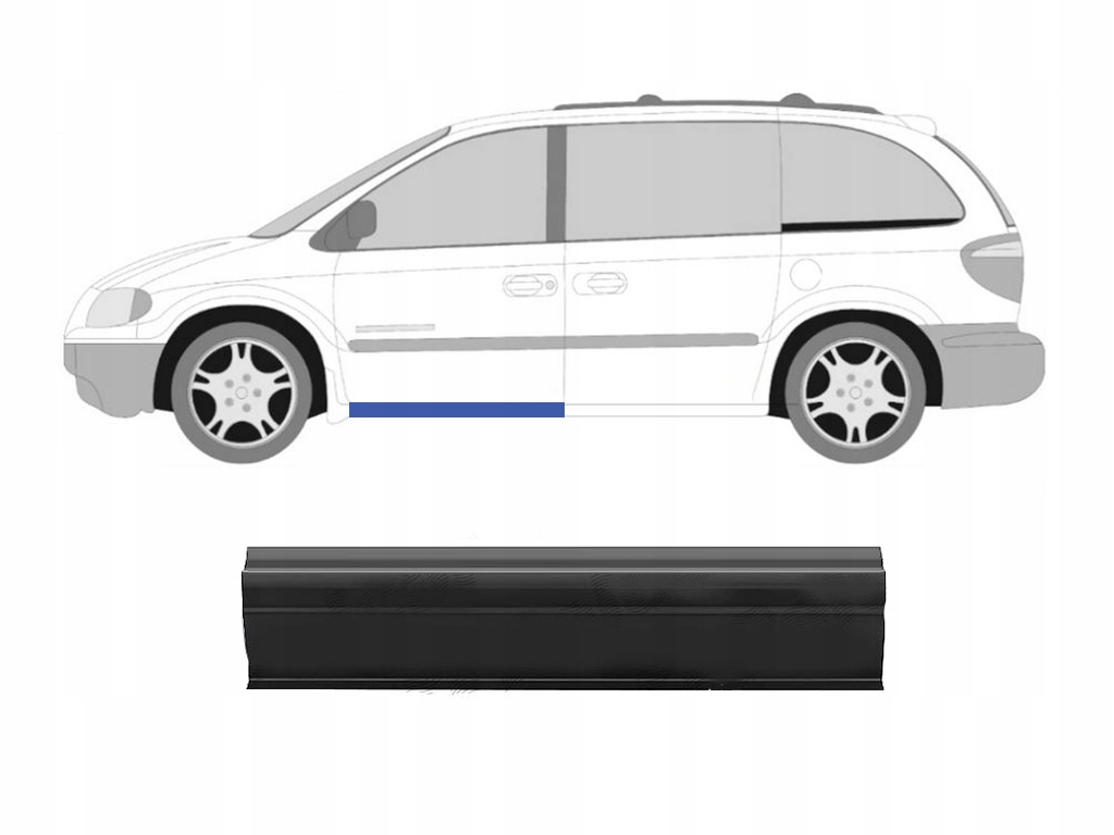 CHRYSLER VOYAGER 2005-2007 PRÓG LEWA