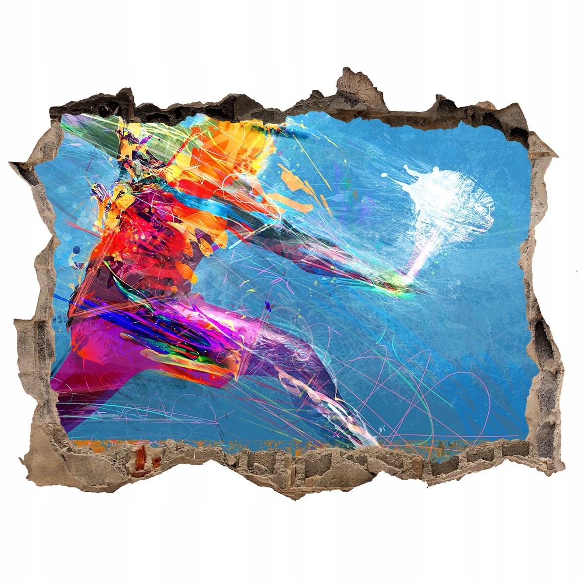 

Fototapeta dziura na ścianę 3d Tenisista 120x81