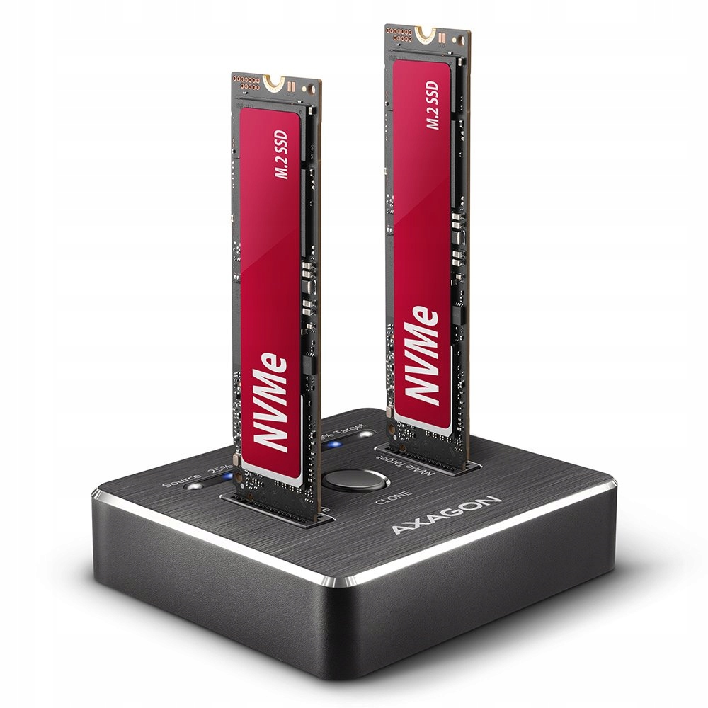 Dokovacia stanica Axagon ADSA-M2C Usb-c 3.2 Gen2 pre 2x NVMe s klonovaním