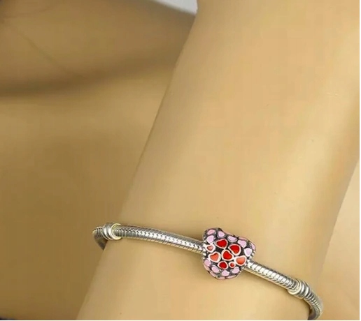 Charms zawieszka do bransoletki serce srebro 925 Marka Inna marka