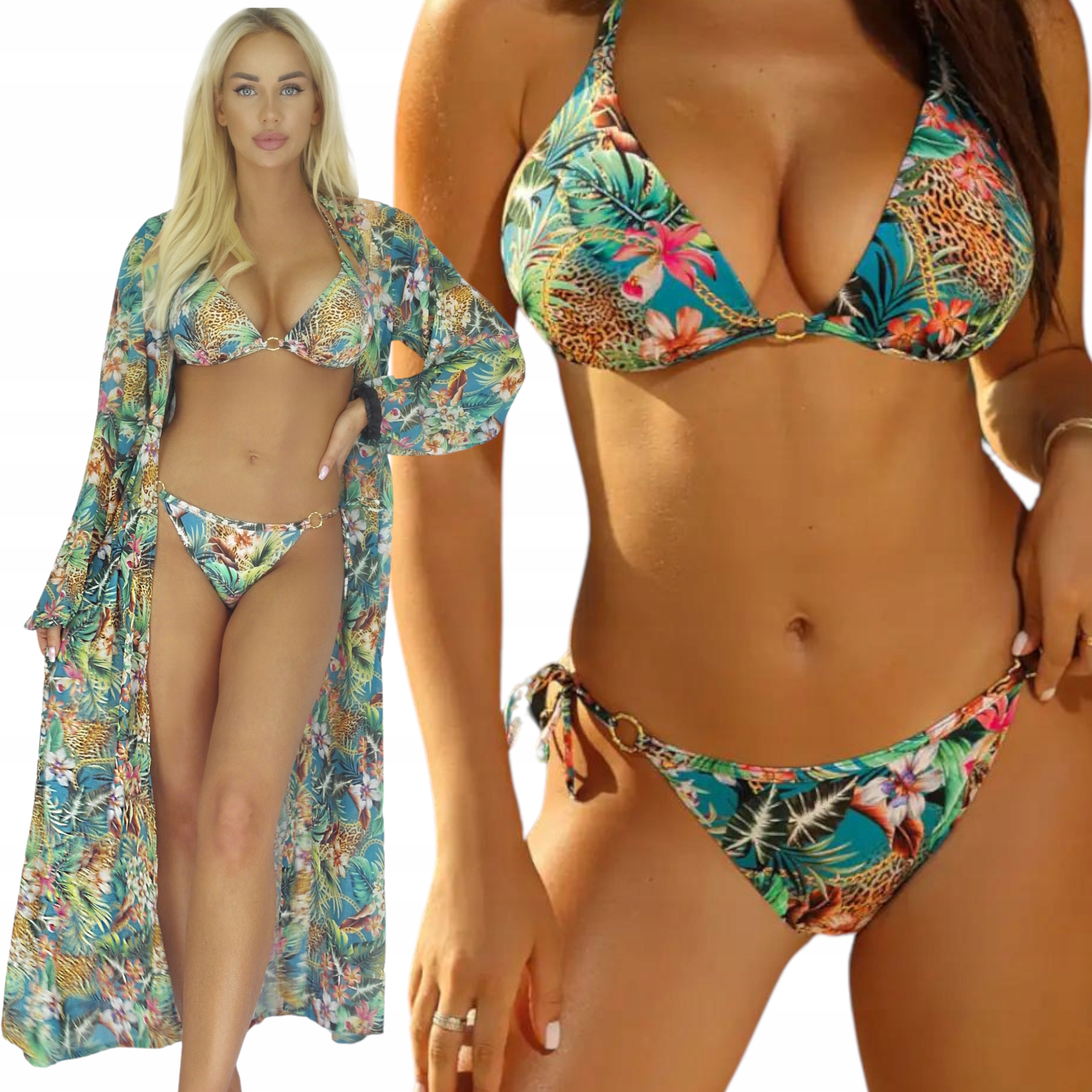 Komplet Plavkový oblek Bikini Push-Up+ Pareo-Tunika 38C Hawai