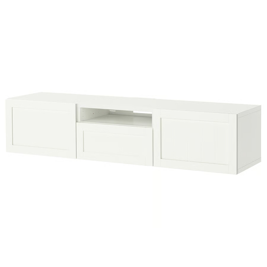Ikea Besta Szafka pod Tv, biały/Pipmakare biały, 180x42x39 cm