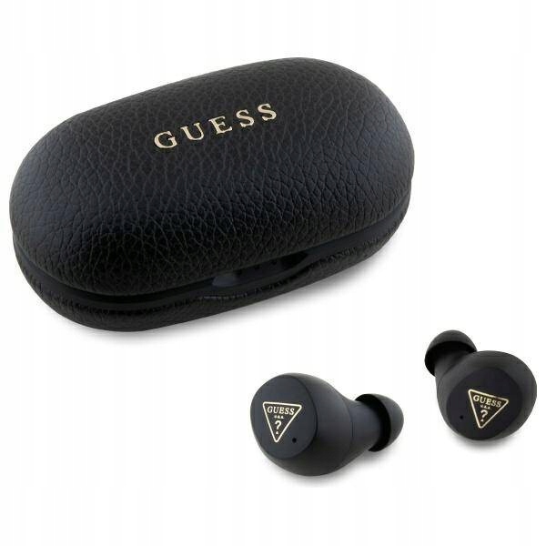 Guess Bluetooth sluchátka Tws černá dokovací stanice Grained Classic Logo