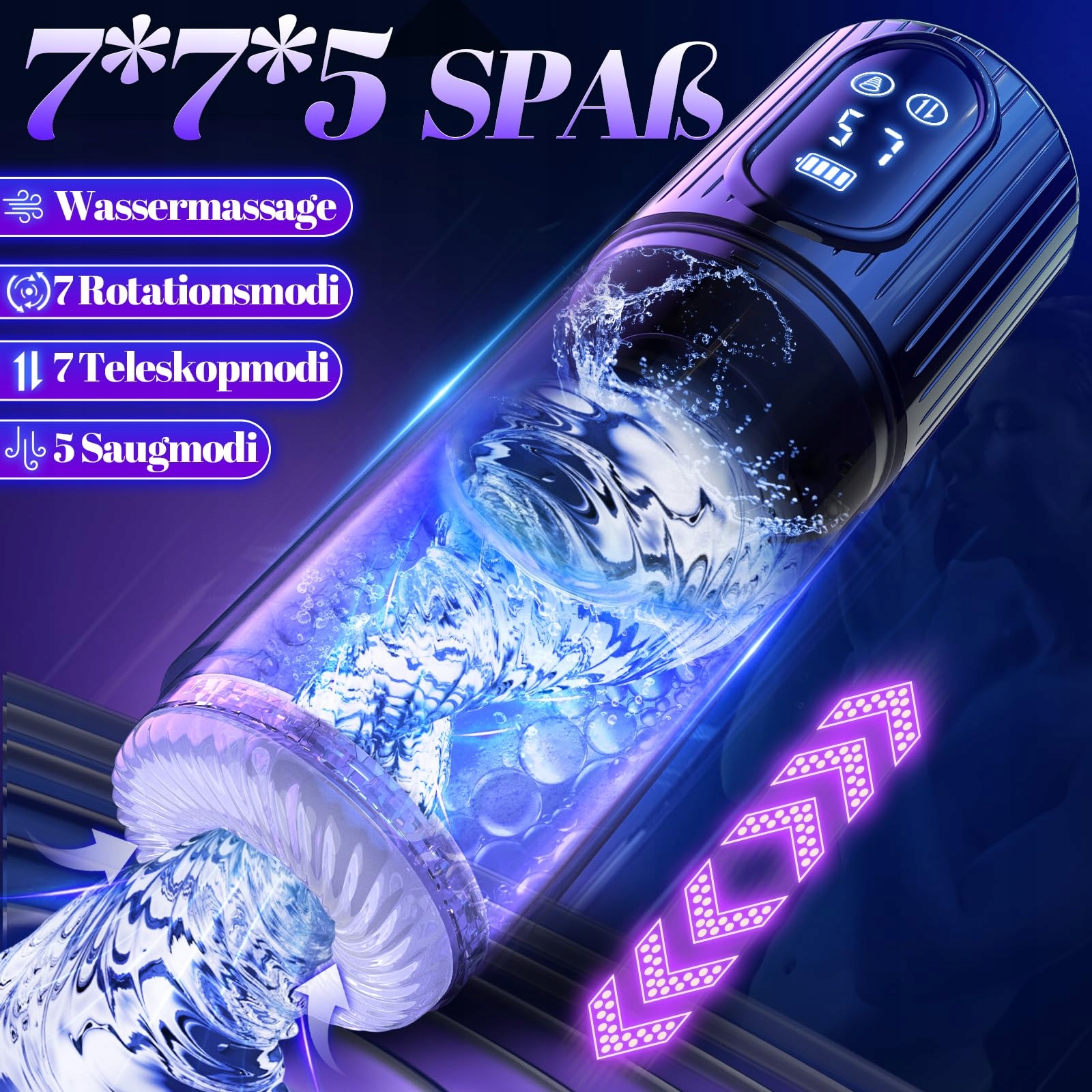 CONTITOP Electric Male Masturbator 7 Telescopic & Rotating Modes — miniatura 2