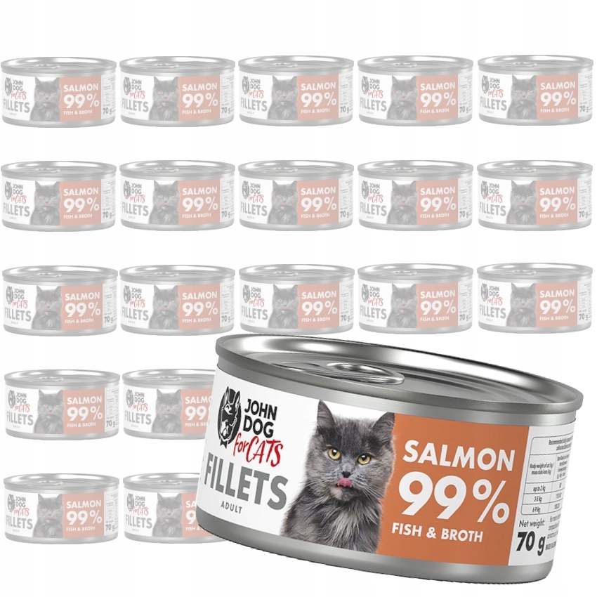 Levně John Dog For Cats Krmivo S Lososem Pro Kočky 24 x 70 g