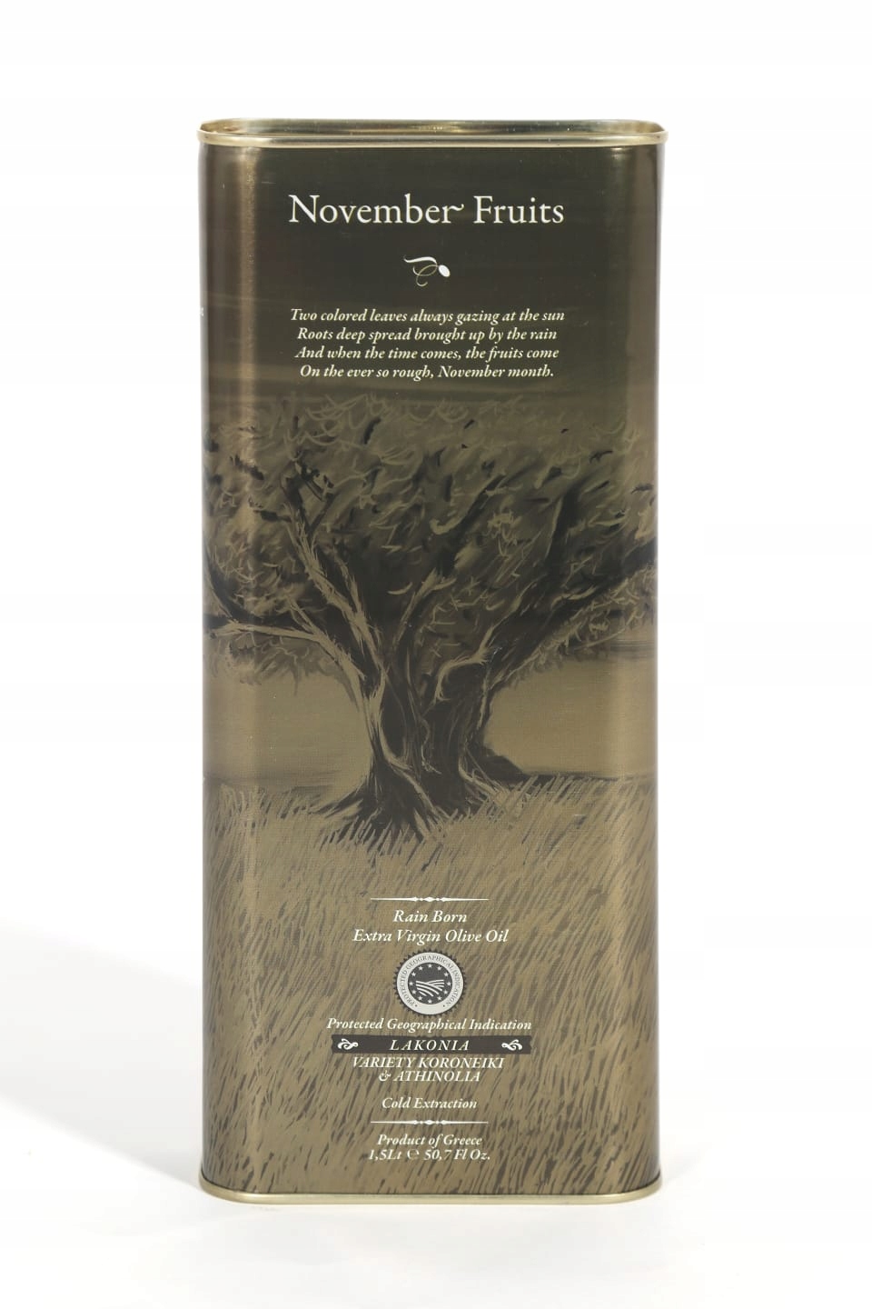 Levně Řecký extra panenský olej Plechovka 1,5 litrů Lakonie lisovaná za studena