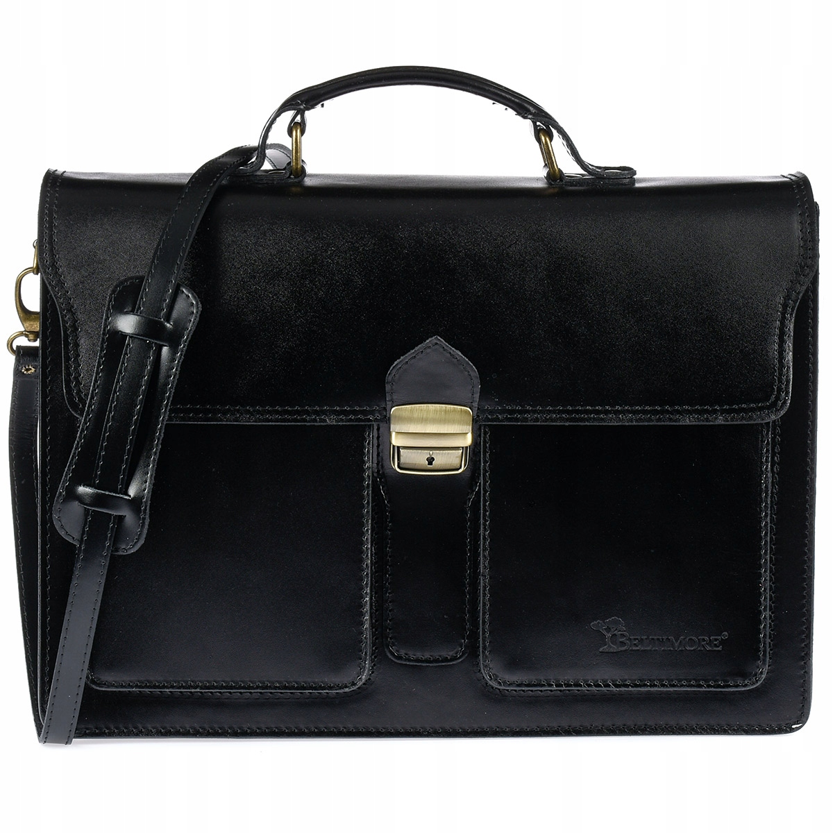 Skórzana aktówka męska teczka na dokumenty premium Beltimore Marka Beltimore