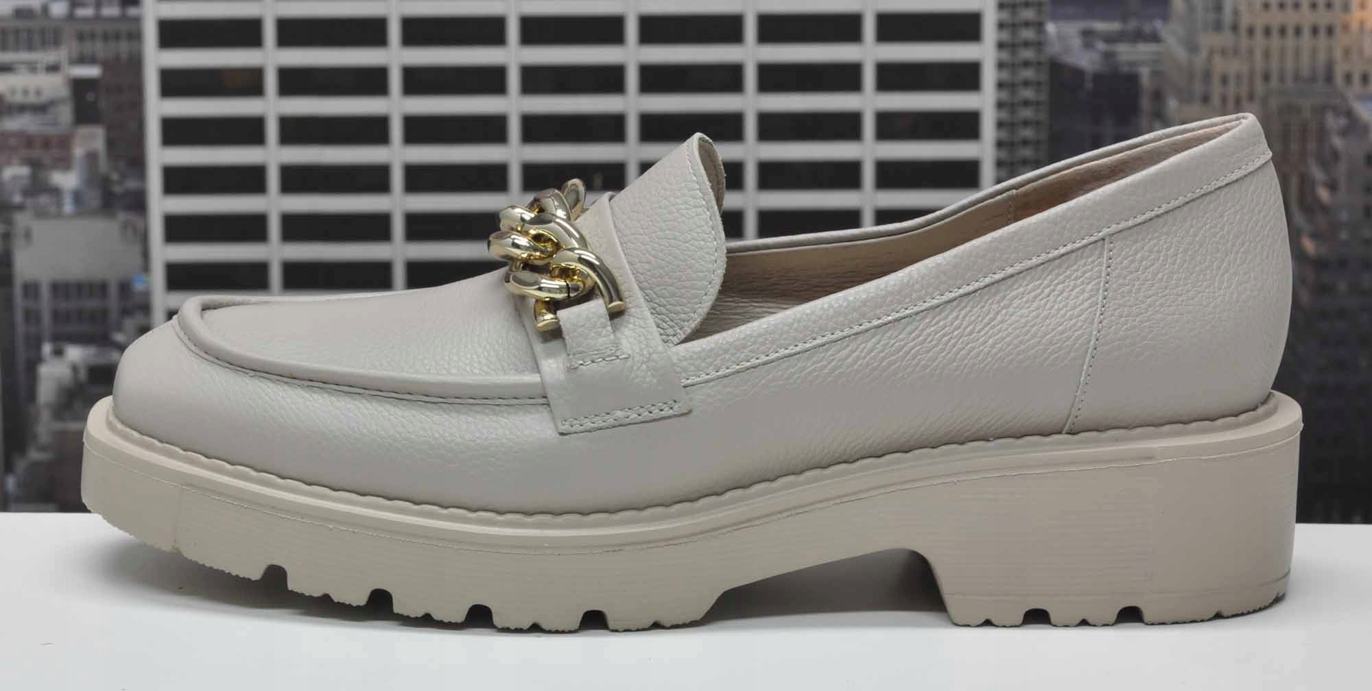 RYŁKO 2ZR01_5SN mokasyn BEŻ R.42 Oryginalne opakowanie producenta pudełko