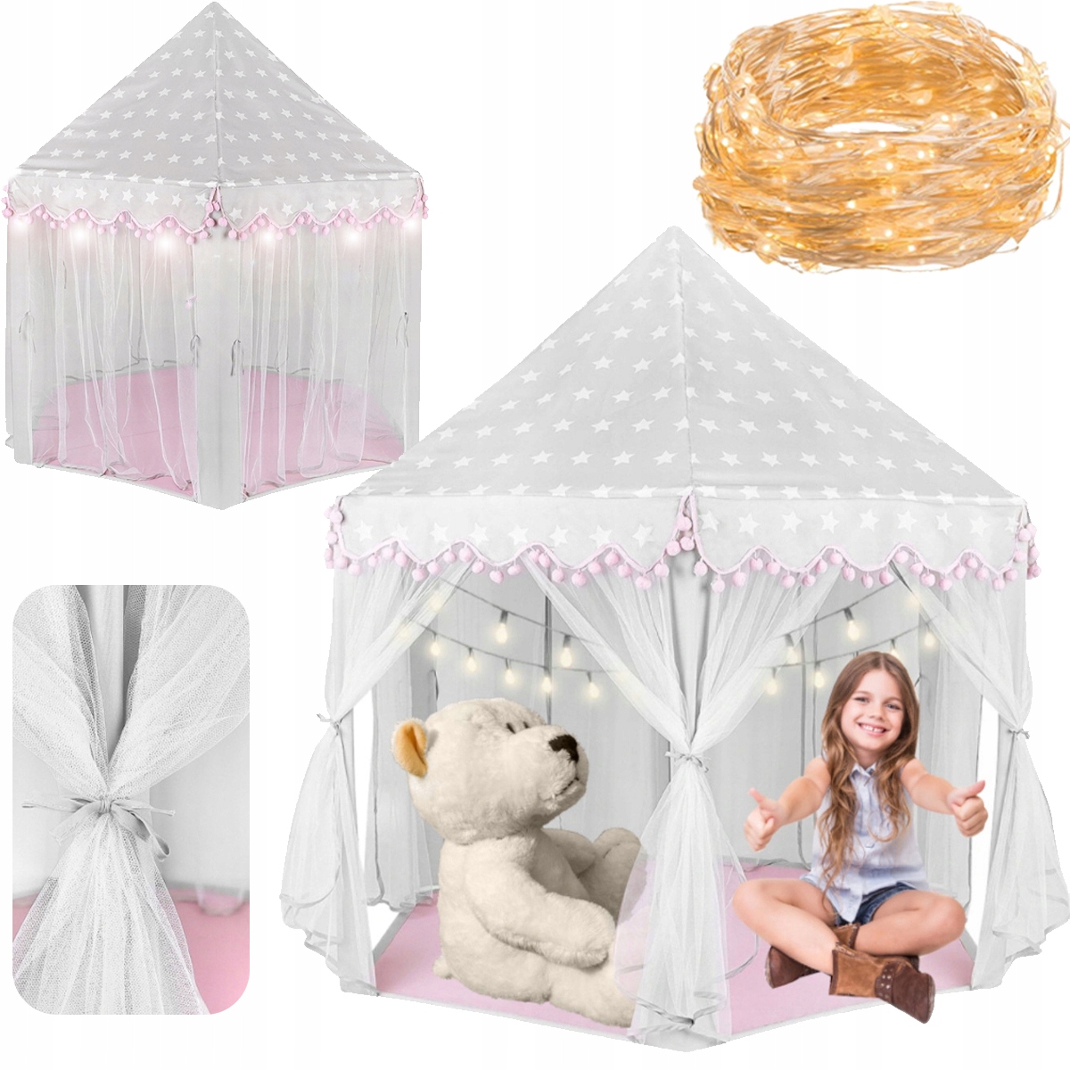 

Namiot Dla Dzieci Domek Do Domu Ogrodu +Lampki Led