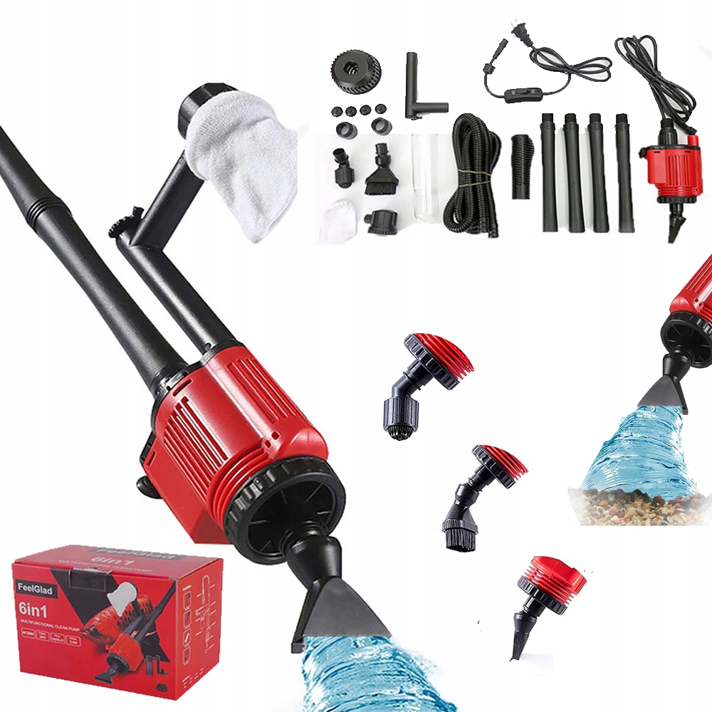 Levně Elektrický Vysavač Do Akvária Sada 1800L/W Na Čištění Akvária