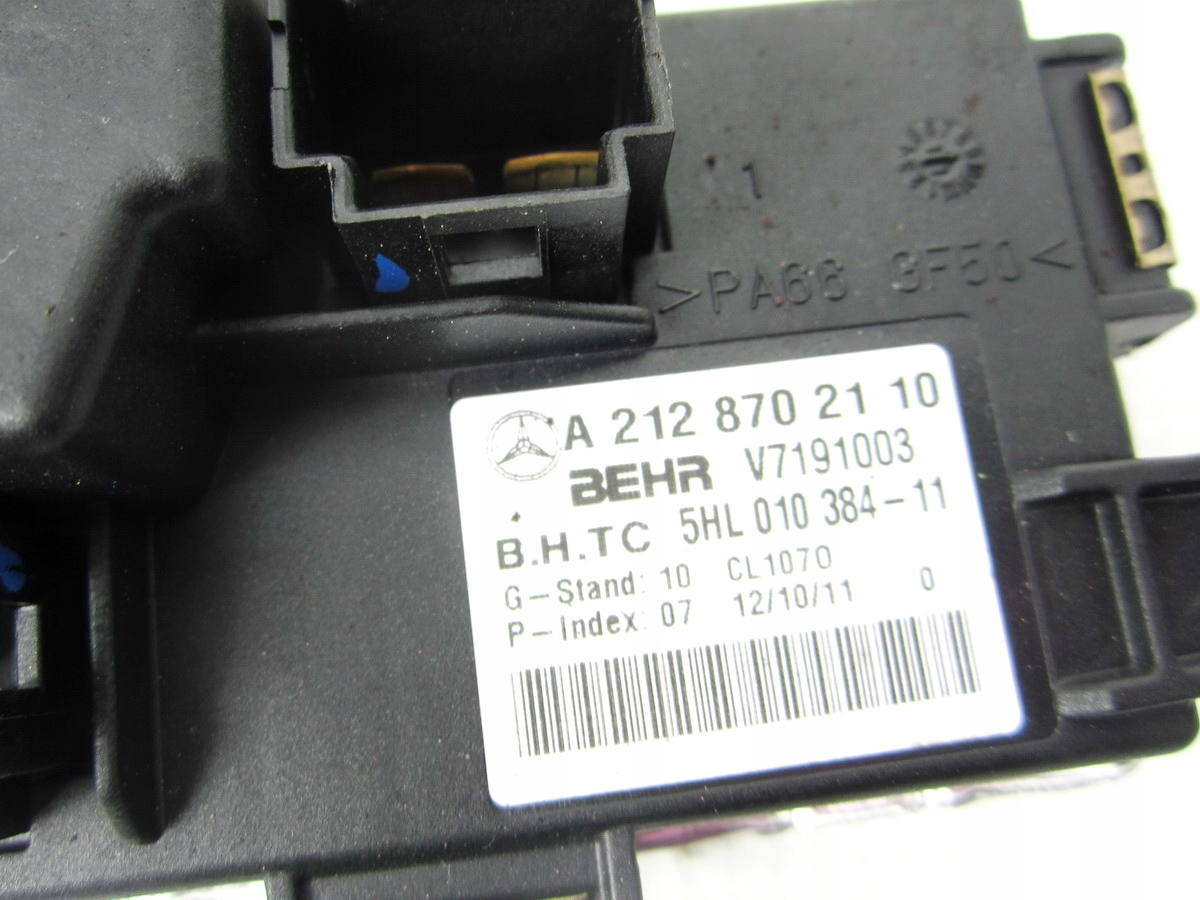 resistor, rheostat, regulator heater fan resistor Mercedes W212