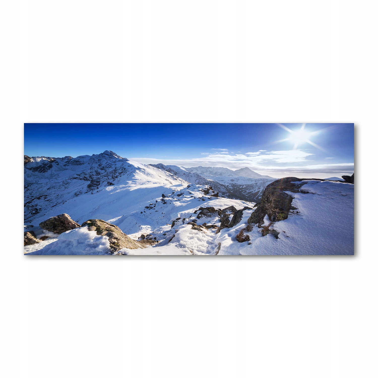 

Foto obraz szkło akryl Tatrzański szczyt 125x50 cm