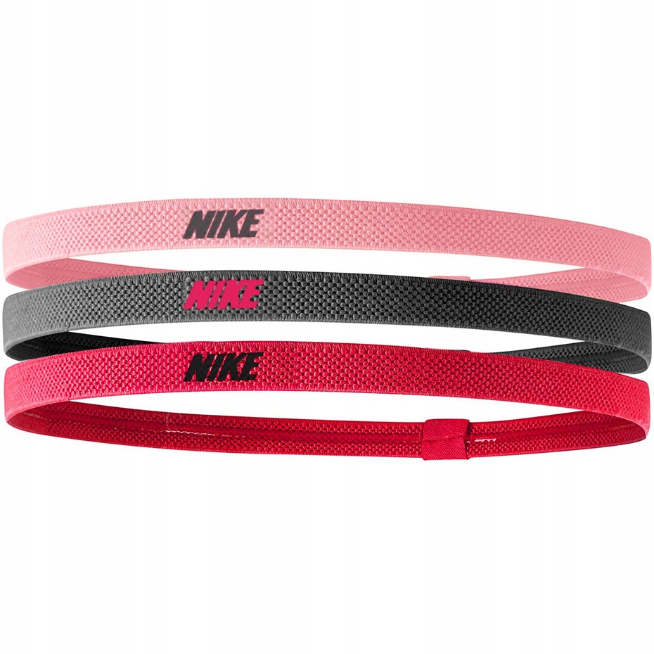 Pásky na hlavu Nike Elastic 2.0 3 ks růžové, fi
