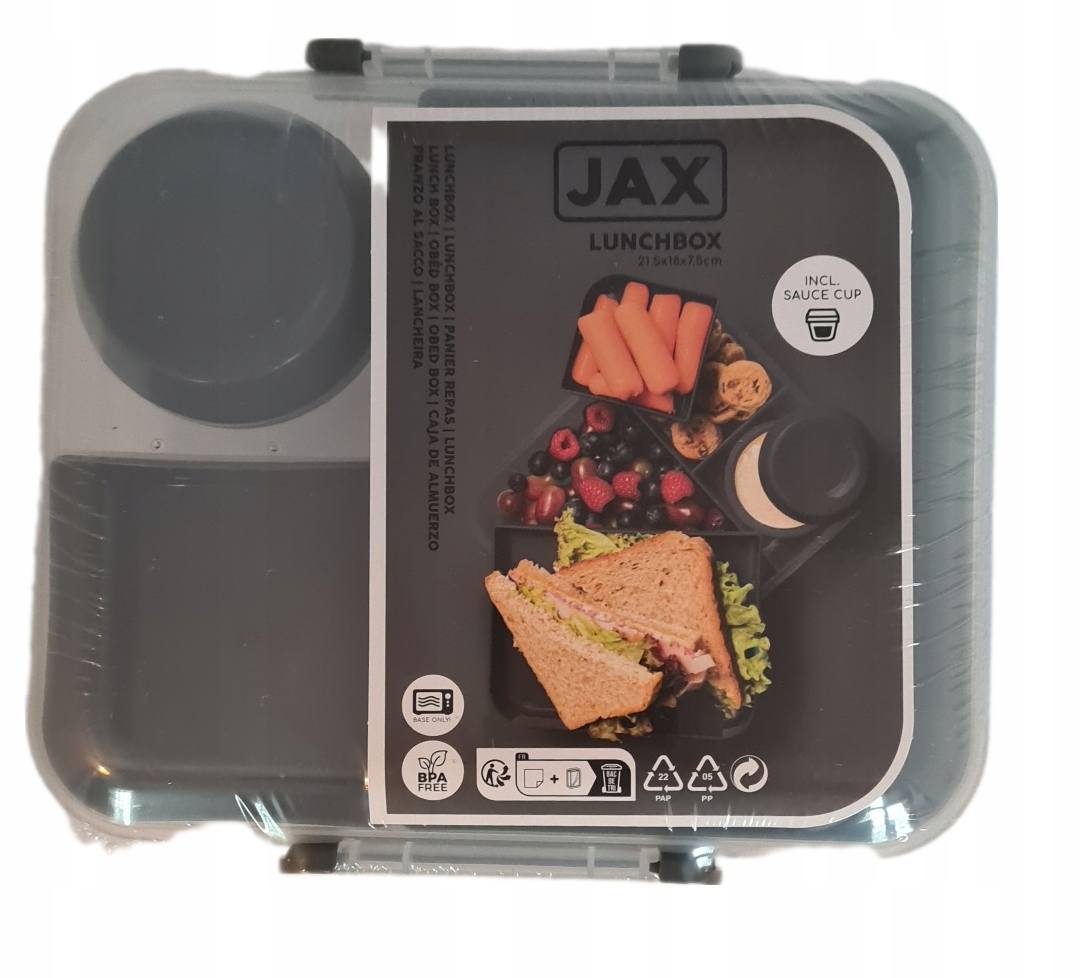 

Pojemnik Pudełko Na Lunch 4 Częściowy 5 Komór +sos