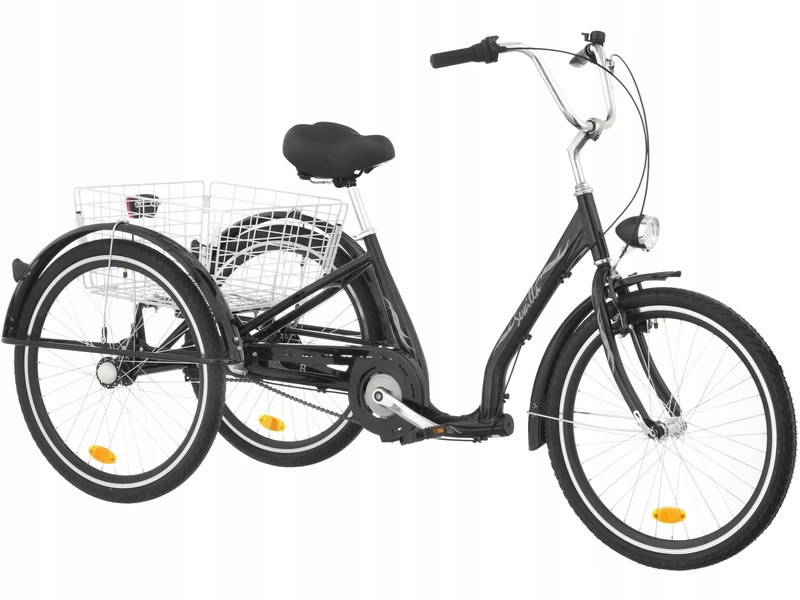 Rower trójkołowy Sewilla A3B 24 cale damski Czarny