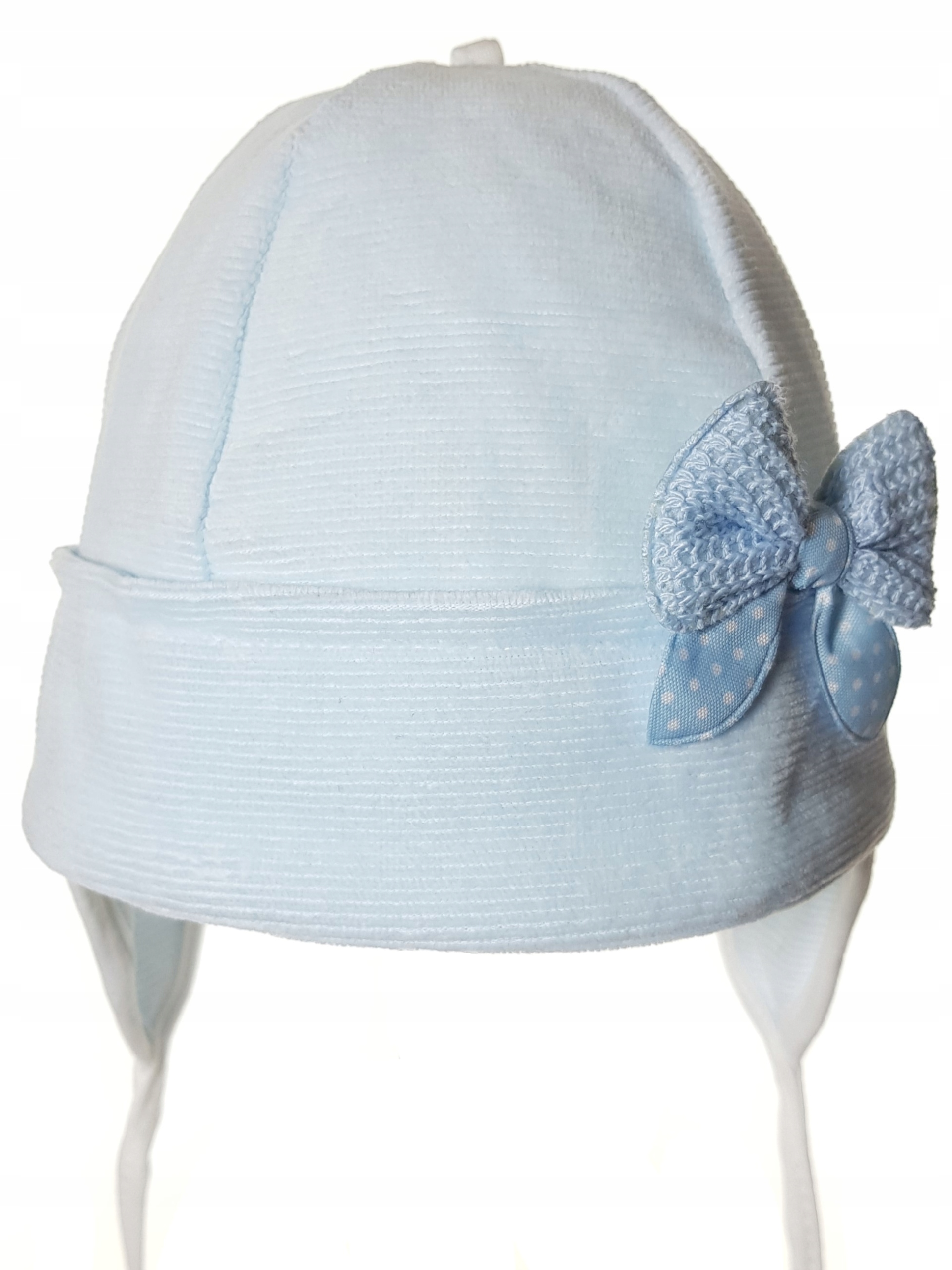 NIEMOWLĘCA CZAPECZKA KOKARDKA Z USZAMI CZAPKA WYPRAWKA DLA NOWORODKA 7KOLOR