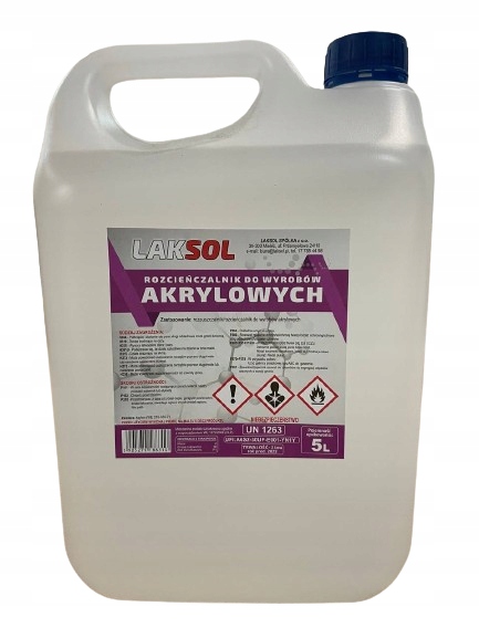 Rozcieńczalnik rozpuszczalnik akrylowy 5L