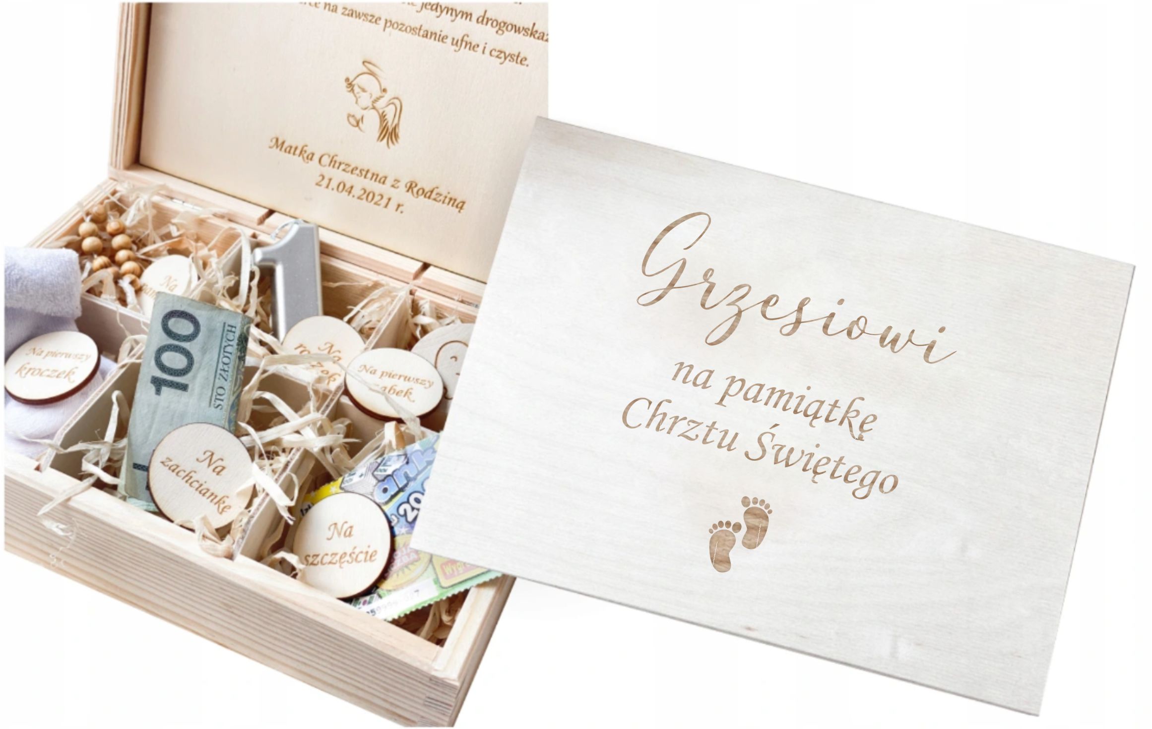 

Pudełko Wspomnień Chrzest Roczek Pamiątka