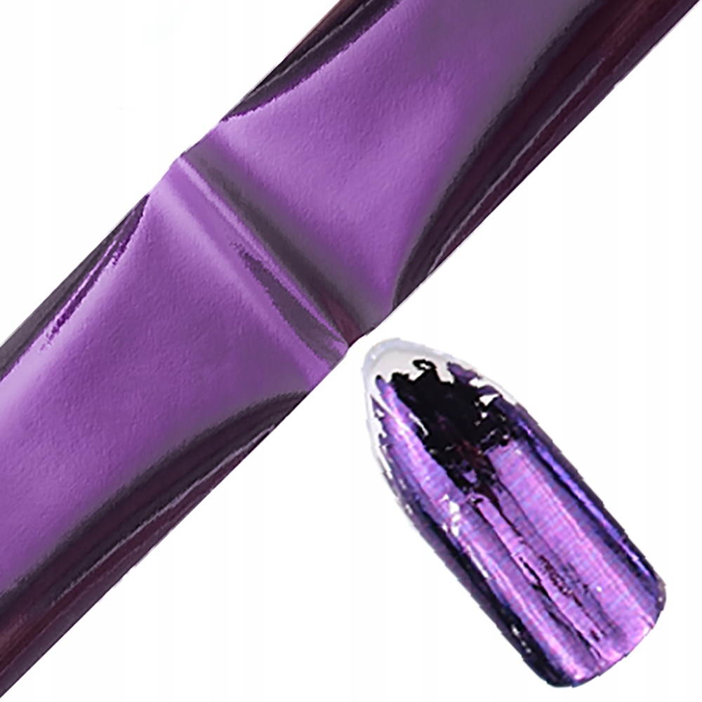 FOLIA TRANSFEROWA DO PAZNOKCI ZDOBIEŃ FIOLETOWA