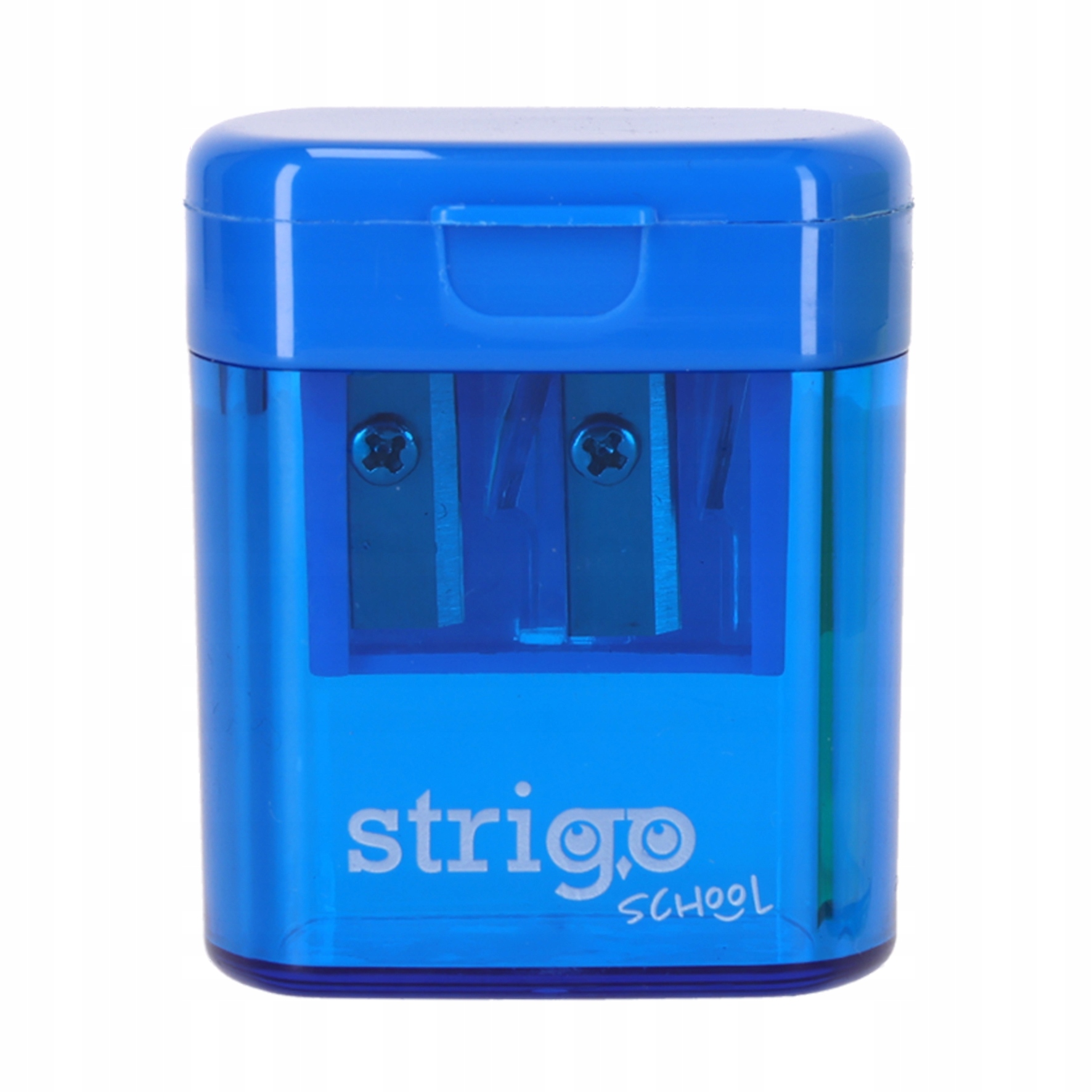 Temperówka do kredek i ołówków na dwie grubości z pojemnikiem Strigo Kod producenta SSC389