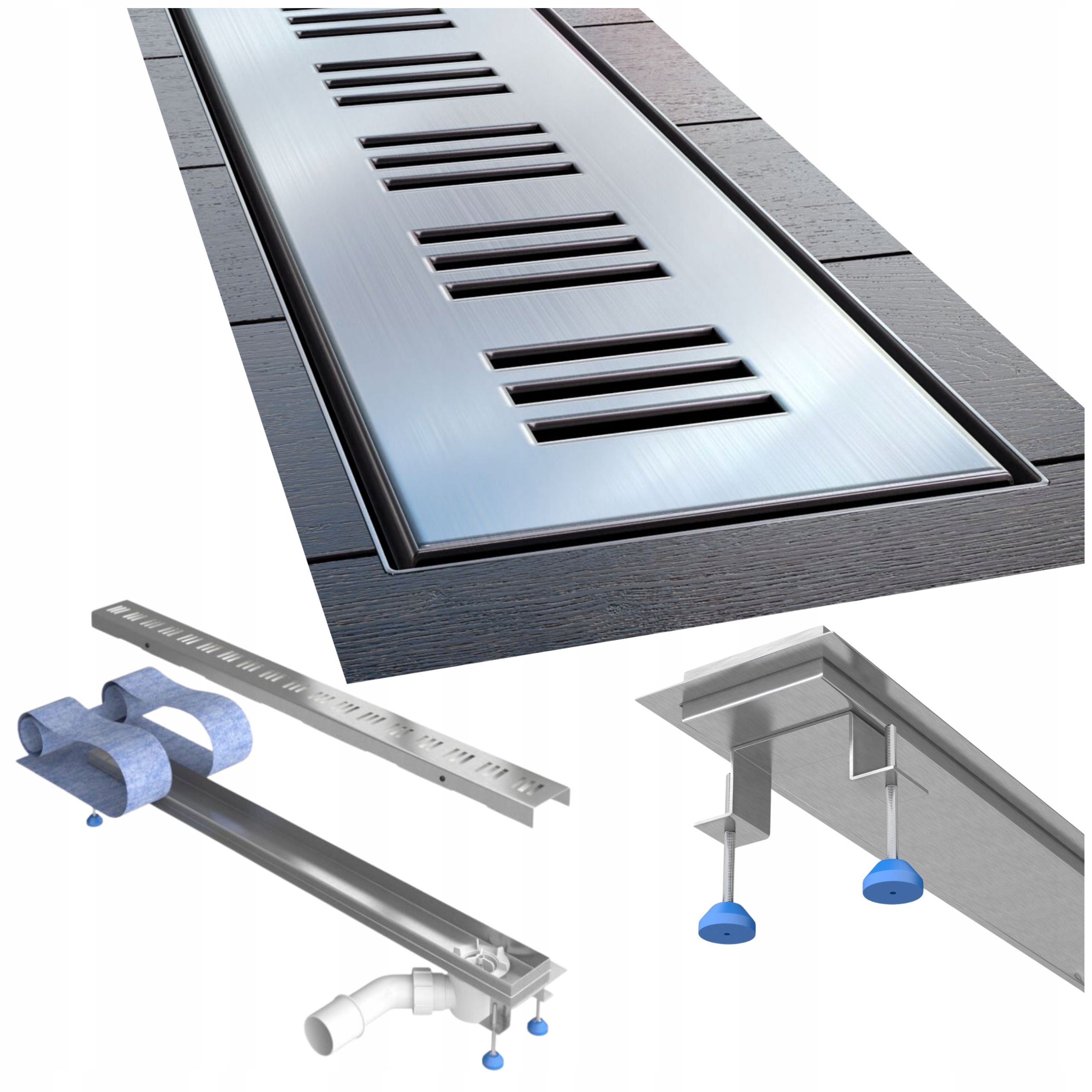 Odtok Waterway Premium 70 cm Popruhy Bočný Sifón