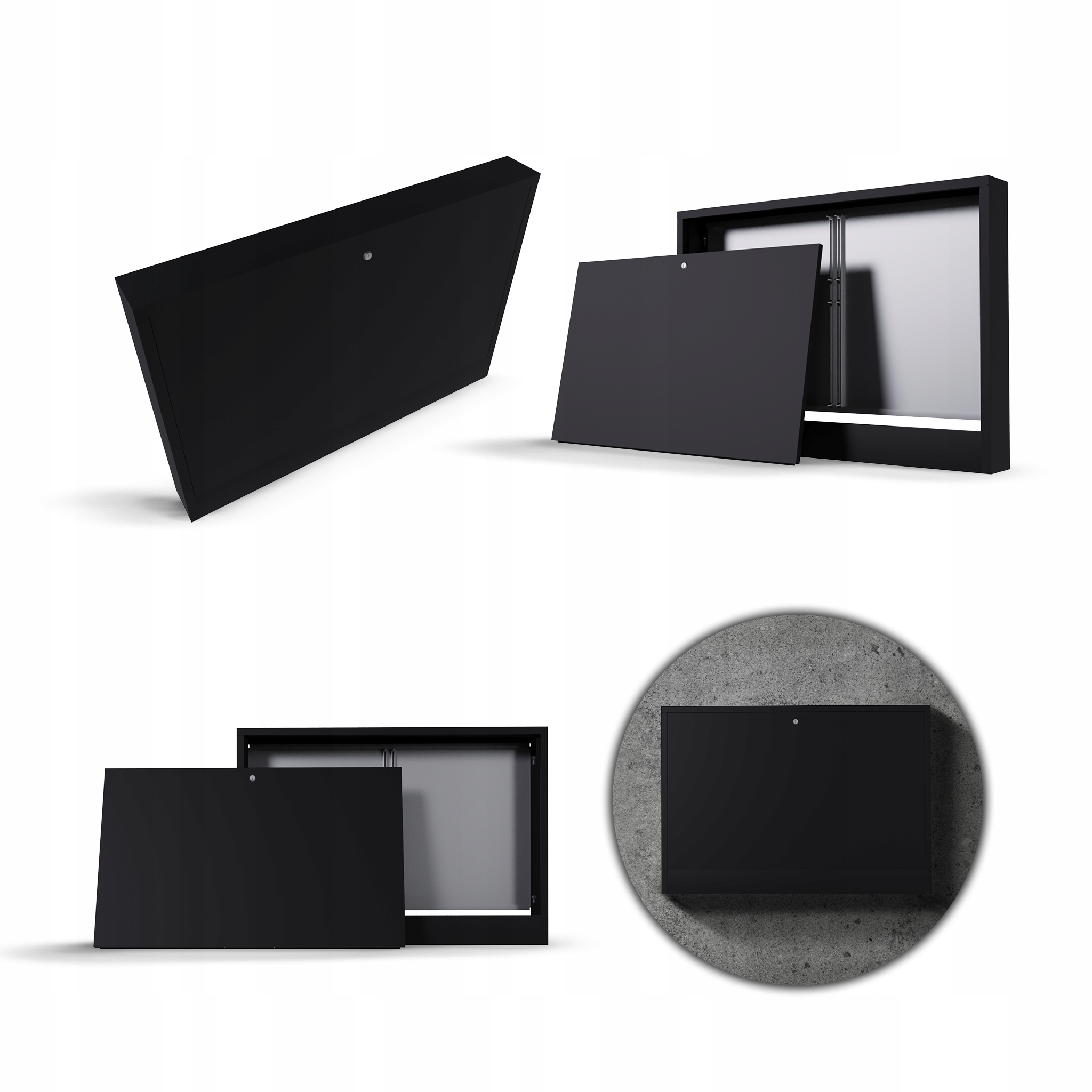 Nástěnná Skříňka Pro Rozdělovač 11-12 Obw, Skříňka Rozdělovače Černá