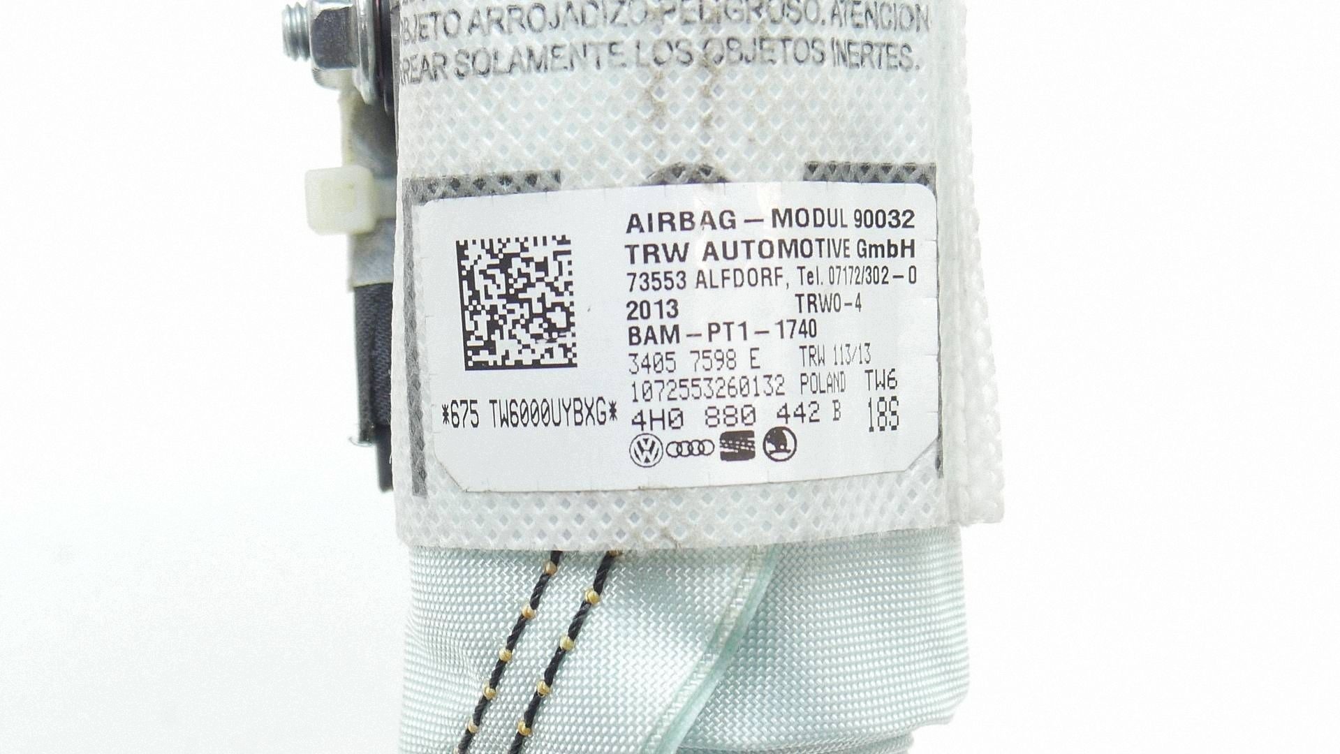 seat airbag right rear part rear AUDI A8 D4 4H0880442B