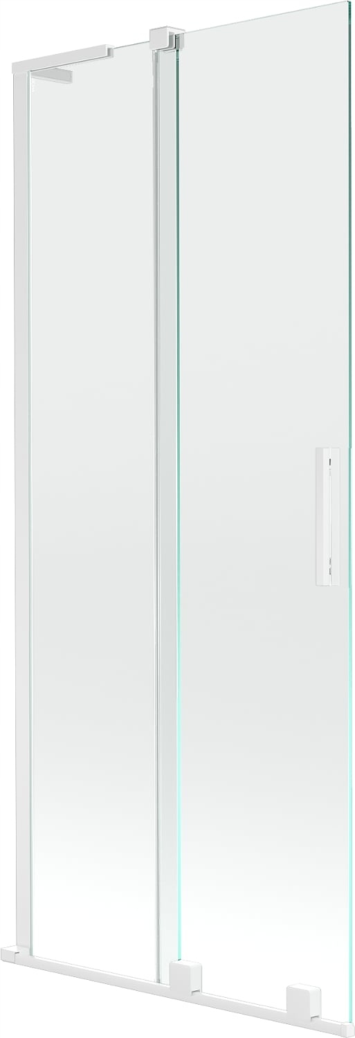 Mexen Velar L posuvná dvoukřídlá vanová zástěna 85x150 cm bílá