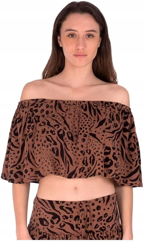 Hurley Španělská Halenka S Rozparky A Zvířecím Vzorem