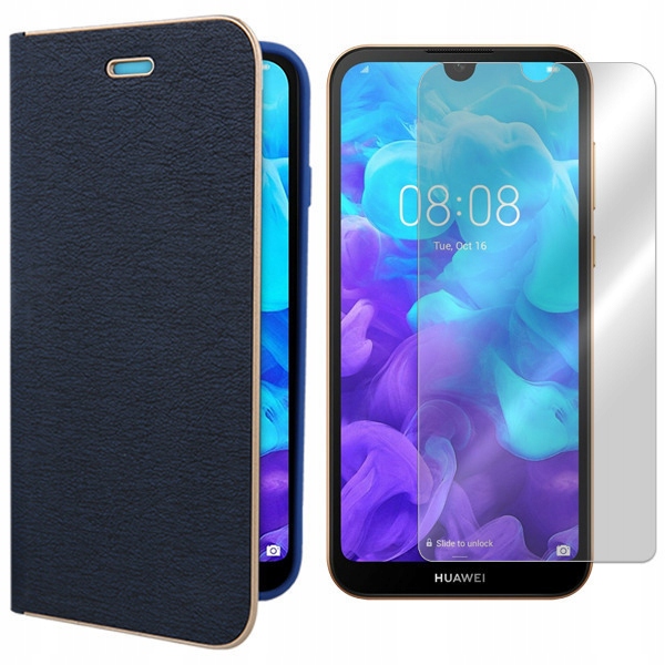 

Etui Do Huawei Y5 2019 Case Pokrowiec Posh + Szkło