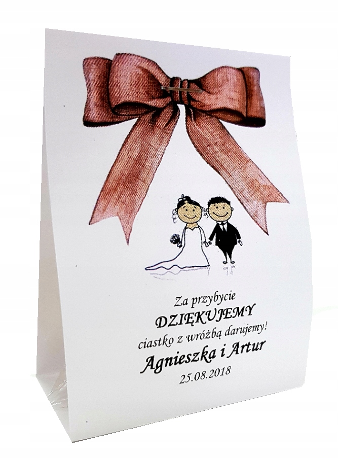 

prezenciki dla gości Ciasteczka Z Wróżbą podziękow