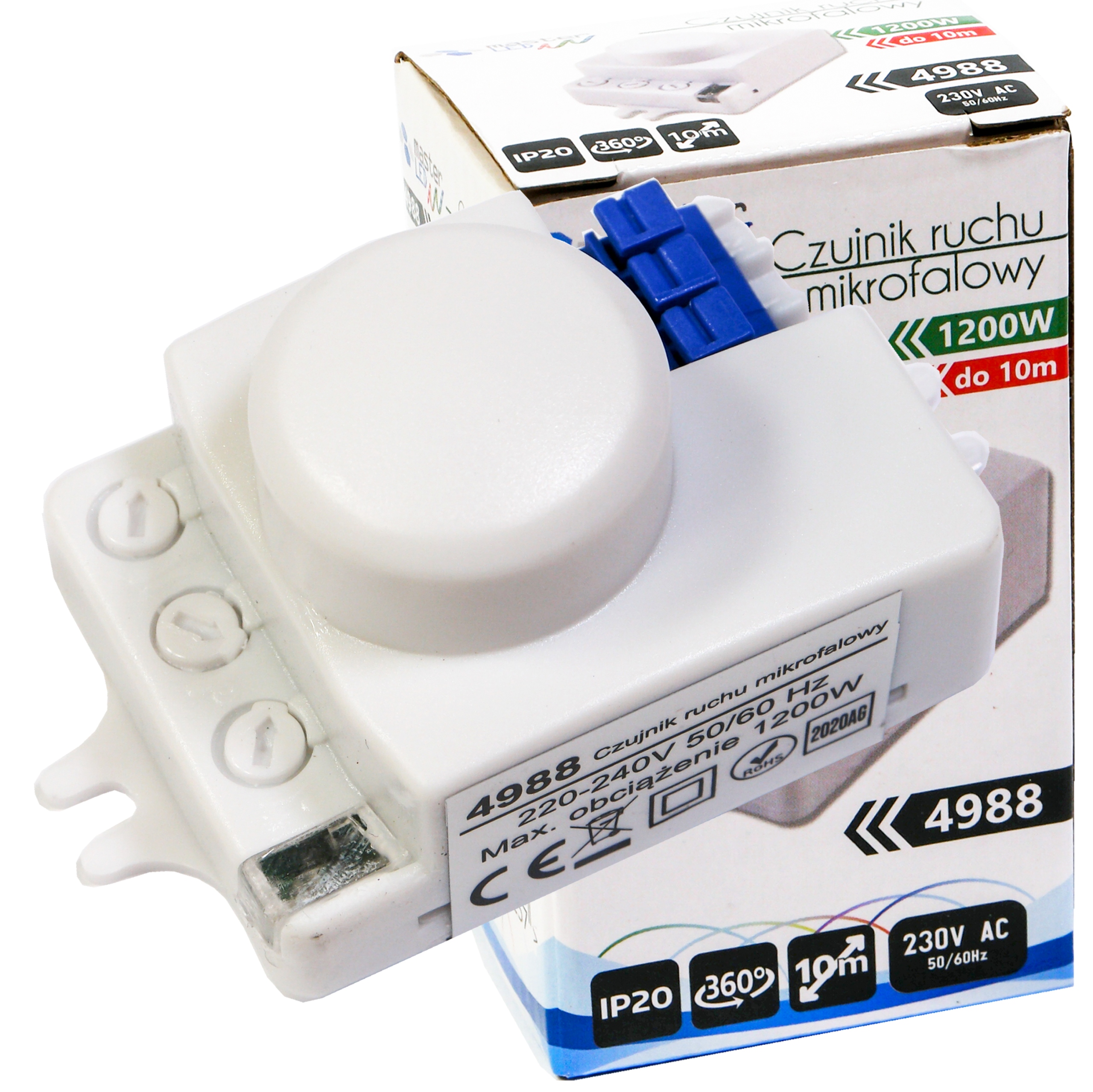 

Mikrofalowy czujnik ruchu do led 1200W 4988