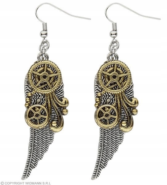 

Kolczyki Steampunk Skrzydła Koła Zębate Gotyk