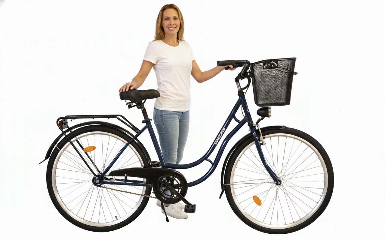 Rower miejski Dallas Bike Universal rama 18 cali koło 28 " czarny