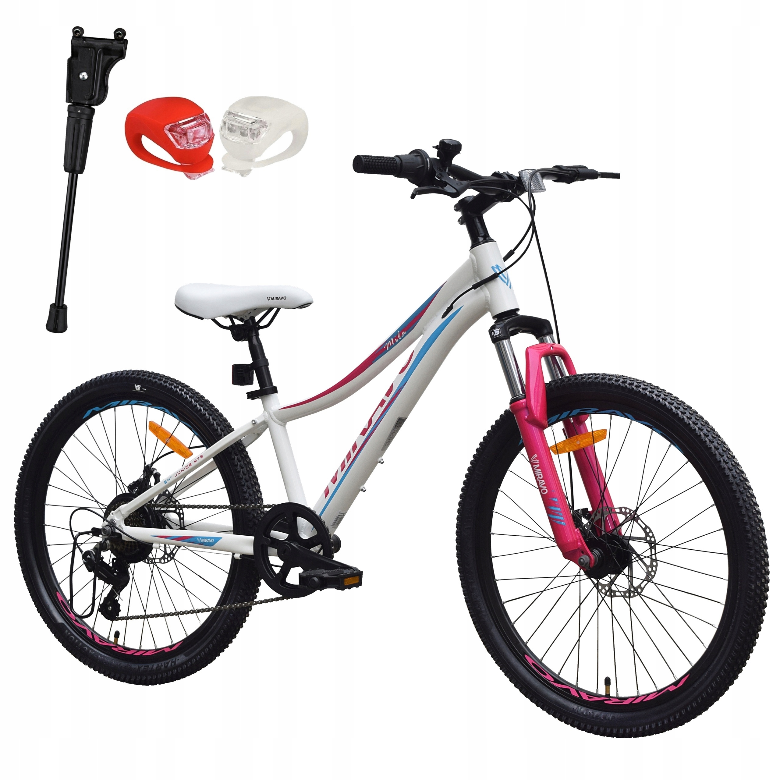 Kolo 24 Miravo Mtb Horský Hliník Tlumič Osvětlení Patka Bonus