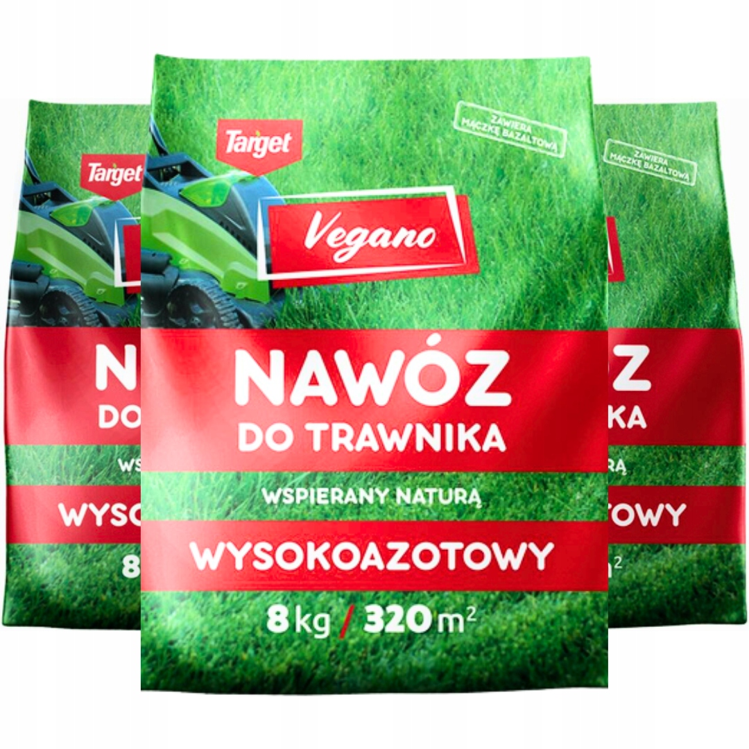 Nawóz Do Trawy Trawnika Azot Zagęszcza Z Mączkzą Duży Zestaw Vegano 24 Kg