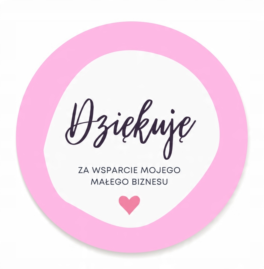 

Naklejki ozdobne Dziękuję etykiety 24 szt różowe